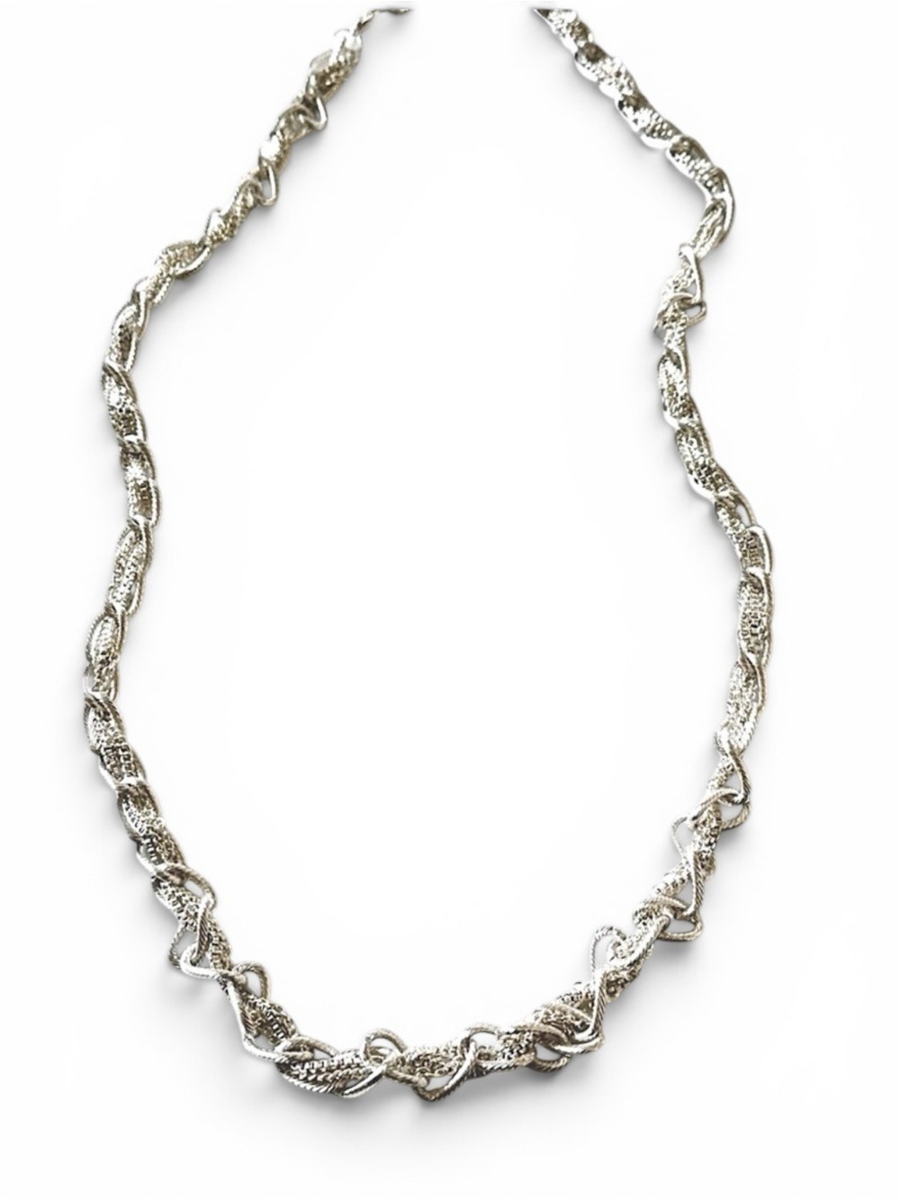 PREMIER DESIGNS Silver-Tone Braided Rope Chain Necklace | New